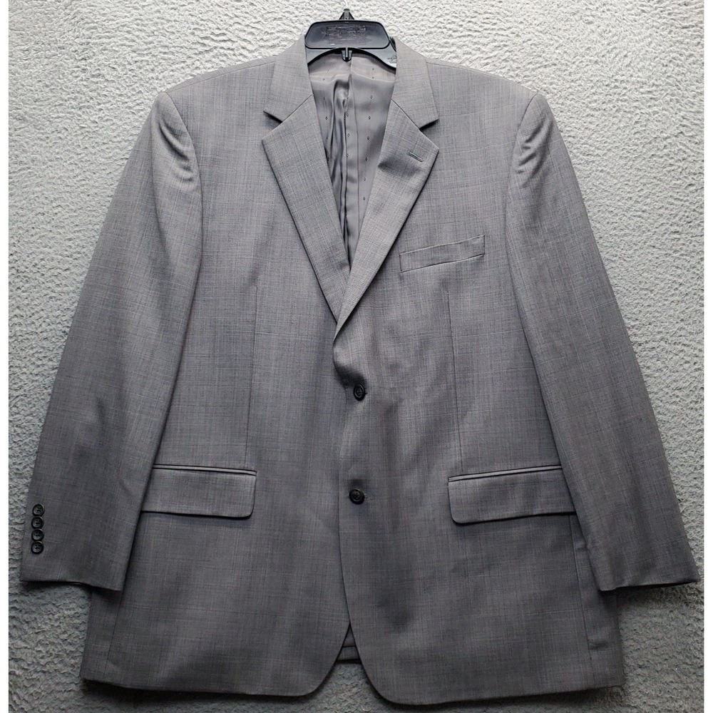 Joseph &‎ Feiss Blazer Jacket Mens 46R Multi Check Notch Lapel Single Breasted